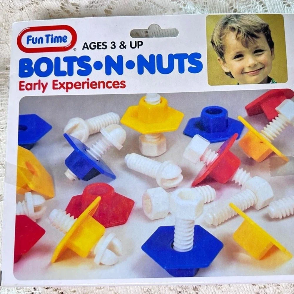 Fun Time Early Experiences Bolts N‎ Nuts Building Toy Set Ages 3+ Hand-Eye Coord